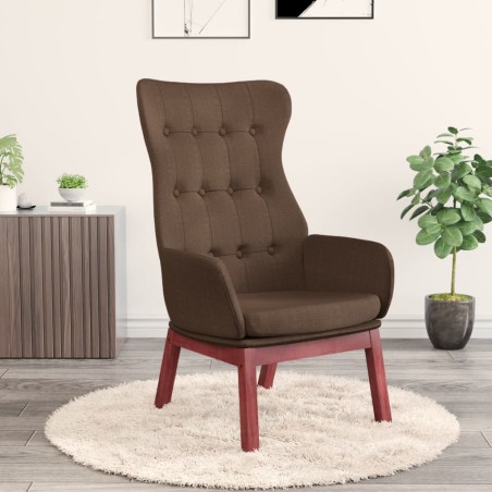 vidaXL Sillón de relax de tela marrón