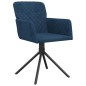 vidaXL Sillas de comedor giratorias 2 uds terciopelo azul vidaXL Sillas de comedor giratorias 2 uds terciopelo azul
