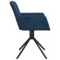 vidaXL Sillas de comedor giratorias 2 uds terciopelo azul vidaXL Sillas de comedor giratorias 2 uds terciopelo azul