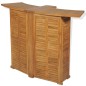 vidaXL Mesa de bar plegable de madera teca maciza 155x53x105 cm vidaXL Mesa de bar plegable de madera teca maciza 155x53x105 cm