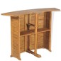 vidaXL Mesa de bar plegable de madera teca maciza 155x53x105 cm vidaXL Mesa de bar plegable de madera teca maciza 155x53x105 cm