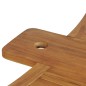 vidaXL Mesa de bar plegable de madera teca maciza 155x53x105 cm vidaXL Mesa de bar plegable de madera teca maciza 155x53x105 cm