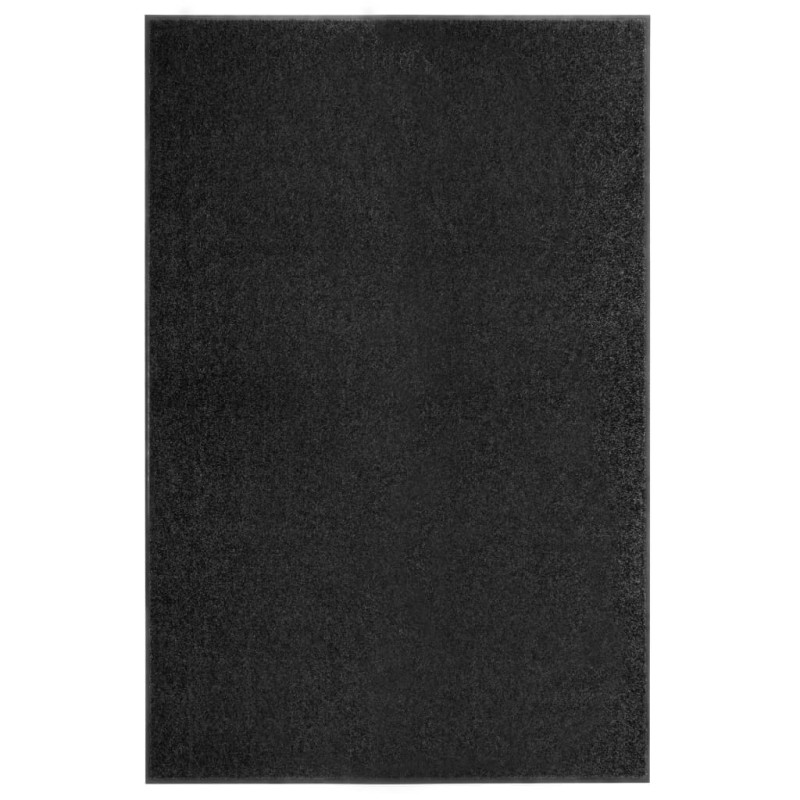 vidaXL Felpudo lavable negro 120x180 cm vidaXL Felpudo lavable negro 120x180 cm