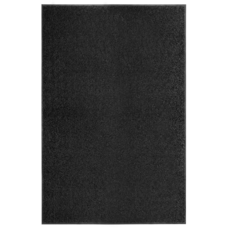 vidaXL Felpudo lavable negro 120x180 cm