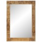vidaXL Espejo de vidrio y madera maciza de mango 70x50 cm vidaXL Espejo de vidrio y madera maciza de mango 70x50 cm