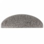 vidaXL Alfombras de peldaños de escalera 15 uds gris 65x21x4 cm