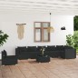 vidaXL Set de muebles de jardín 8 pzas y cojines ratán sintético negro vidaXL Set de muebles de jardín 8 pzas y cojines ratán sintético negro