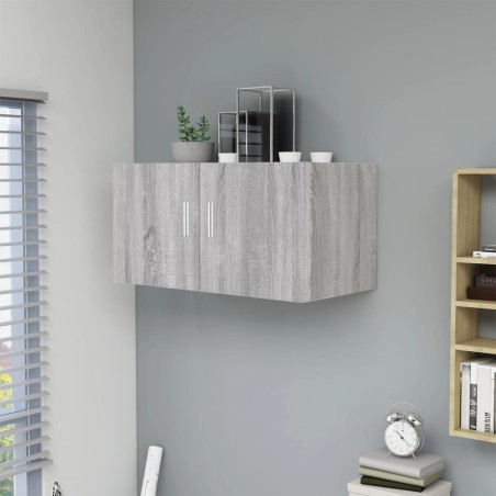 vidaXL Armario de pared madera contrachapada gris Sonoma 80x39x40 cm
