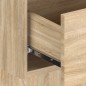 vidaXL Cabecero de cama con mesitas madera contrachapada roble Sonoma vidaXL Cabecero de cama con mesitas madera contrachapada roble Sonoma