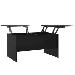 vidaXL Mesa de centro madera contrachapada negra 80x50x42,5 cm