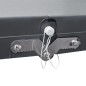 Set plegable camping 1 mesa 4 taburetes aluminio gris claro Set plegable camping 1 mesa 4 taburetes aluminio gris claro
