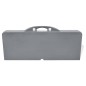Set plegable camping 1 mesa 4 taburetes aluminio gris claro Set plegable camping 1 mesa 4 taburetes aluminio gris claro