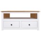 vidaXL Mueble esquinero TV madera pino estilo Panamá blanco 93x49x49cm