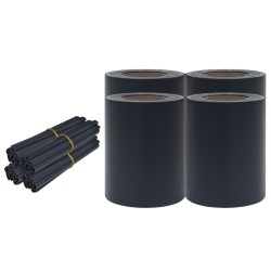 vidaXL Paneles de privacidad 4 uds PVC gris oscuro mate 35x0,19 m