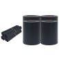 vidaXL Paneles de privacidad 4 uds PVC gris oscuro mate 35x0,19 m vidaXL Paneles de privacidad 4 uds PVC gris oscuro mate 35x0,19 m