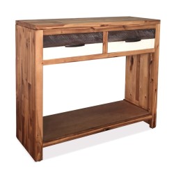 vidaXL Mesa consola de madera maciza de acacia 86x30x75 cm