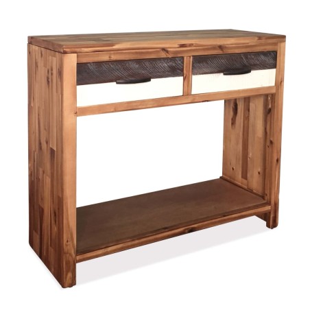 vidaXL Mesa consola de madera maciza de acacia 86x30x75 cm