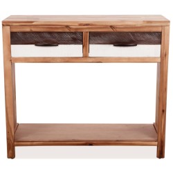 vidaXL Mesa consola de madera maciza de acacia 86x30x75 cm