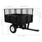 vidaXL Carro remolque inclinable de cortacésped carga de 300 kg vidaXL Carro remolque inclinable de cortacésped carga de 300 kg