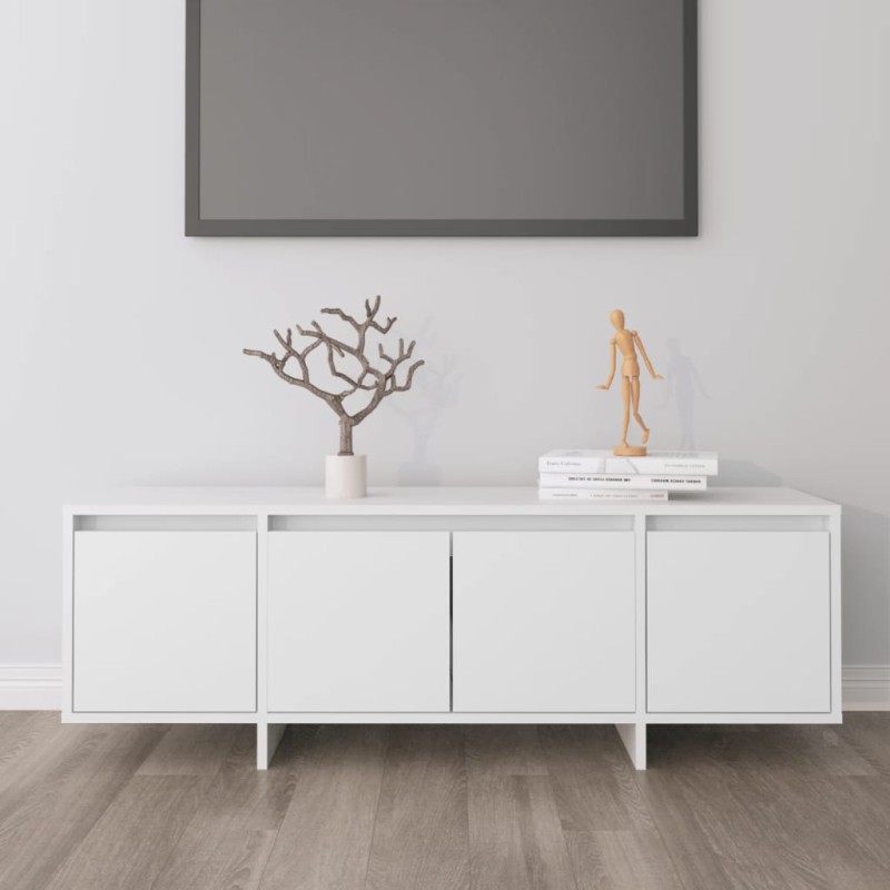 vidaXL Mueble para TV madera contrachapada blanco 120x30x40,5 cm vidaXL Mueble para TV madera contrachapada blanco 120x30x40,5 cm