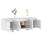 vidaXL Mueble para TV madera contrachapada blanco 120x30x40,5 cm vidaXL Mueble para TV madera contrachapada blanco 120x30x40,5 cm