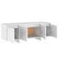 vidaXL Mueble para TV madera contrachapada blanco 120x30x40,5 cm vidaXL Mueble para TV madera contrachapada blanco 120x30x40,5 cm
