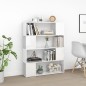 vidaXL Estantería/divisor de espacios blanco brillo 100x24x124 cm vidaXL Estantería/divisor de espacios blanco brillo 100x24x124 cm