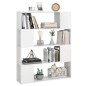 vidaXL Estantería/divisor de espacios blanco brillo 100x24x124 cm vidaXL Estantería/divisor de espacios blanco brillo 100x24x124 cm