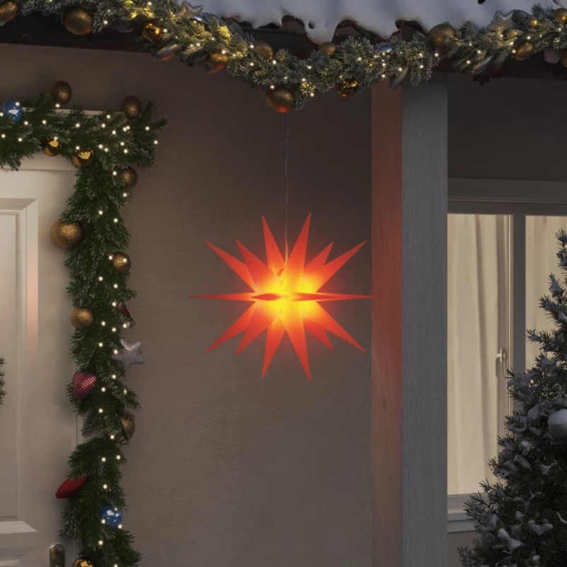 vidaXL Lámpara de Navidad con LED plegable roja 43 cm vidaXL Lámpara de Navidad con LED plegable roja 43 cm