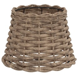 vidaXL Pantalla para lámpara mimbre marrón Ø20x15 cm