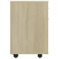 vidaXL Armario con ruedas madera contrachapada roble Sonoma 45x38x54cm