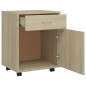 vidaXL Armario con ruedas madera contrachapada roble Sonoma 45x38x54cm