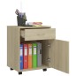 vidaXL Armario con ruedas madera contrachapada roble Sonoma 45x38x54cm