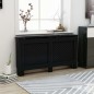 vidaXL Cubierta para radiador MDF negro 152x19x81,5 cm vidaXL Cubierta para radiador MDF negro 152x19x81,5 cm