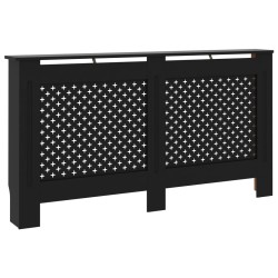 vidaXL Cubierta para radiador MDF negro 152x19x81,5 cm