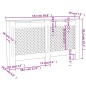 vidaXL Cubierta para radiador MDF negro 152x19x81,5 cm vidaXL Cubierta para radiador MDF negro 152x19x81,5 cm