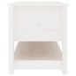 vidaXL Mesa de centro de madera maciza de pino blanca 102x49x55 cm vidaXL Mesa de centro de madera maciza de pino blanca 102x49x55 cm