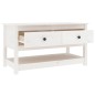 vidaXL Mesa de centro de madera maciza de pino blanca 102x49x55 cm vidaXL Mesa de centro de madera maciza de pino blanca 102x49x55 cm