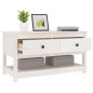 vidaXL Mesa de centro de madera maciza de pino blanca 102x49x55 cm vidaXL Mesa de centro de madera maciza de pino blanca 102x49x55 cm