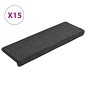vidaXL Alfombras de peldaños de escalera 15 uds antracita 65x21x4 cm vidaXL Alfombras de peldaños de escalera 15 uds antracita 65x21x4 cm