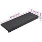 vidaXL Alfombras de peldaños de escalera 15 uds antracita 65x21x4 cm vidaXL Alfombras de peldaños de escalera 15 uds antracita 65x21x4 cm