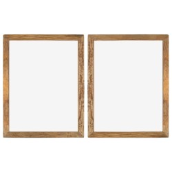 vidaXL Marcos de fotos 2 uds madera maciza reciclada y vidrio 90x70 cm