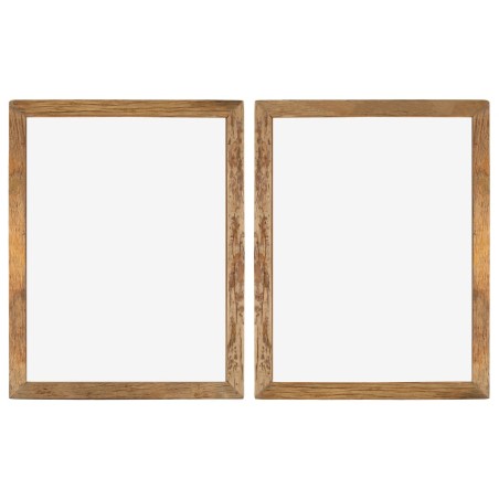 vidaXL Marcos de fotos 2 uds madera maciza reciclada y vidrio 90x70 cm