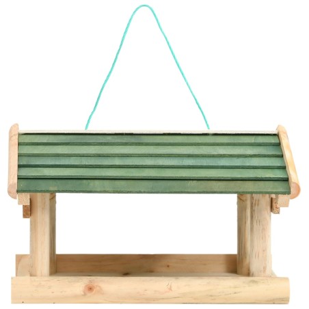 vidaXL Comedero para pájaros madera maciza 35x29,5x21 cm