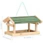 vidaXL Comedero para pájaros madera maciza 35x29,5x21 cm vidaXL Comedero para pájaros madera maciza 35x29,5x21 cm