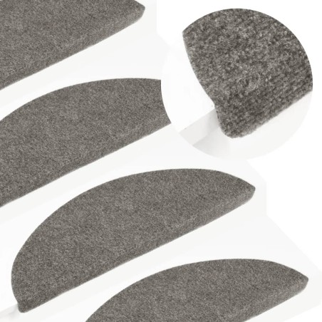 vidaXL Alfombrillas autoadhesivas escalera 10 uds gris 65x22,5x3,5 cm