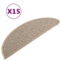 vidaXL Alfombras de peldaños de escalera 15 uds marrón 56x17x3 cm vidaXL Alfombras de peldaños de escalera 15 uds marrón 56x17x3 cm