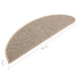 vidaXL Alfombras de peldaños de escalera 15 uds marrón 56x17x3 cm vidaXL Alfombras de peldaños de escalera 15 uds marrón 56x17x3 cm