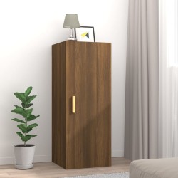 vidaXL Armario de pared madera contrachapada roble marrón 34,5x34x90cm