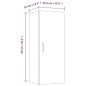 vidaXL Armario de pared madera contrachapada roble marrón 34,5x34x90cm vidaXL Armario de pared madera contrachapada roble marrón 34,5x34x90cm